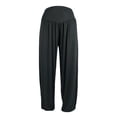 thumbnail image 2 of ELFINDEA Lounge Pants Women Elastic Loose Casual Cotton Soft Yoga Sports Dance Harem Pants Dark Gray 2XL, 2 of 3