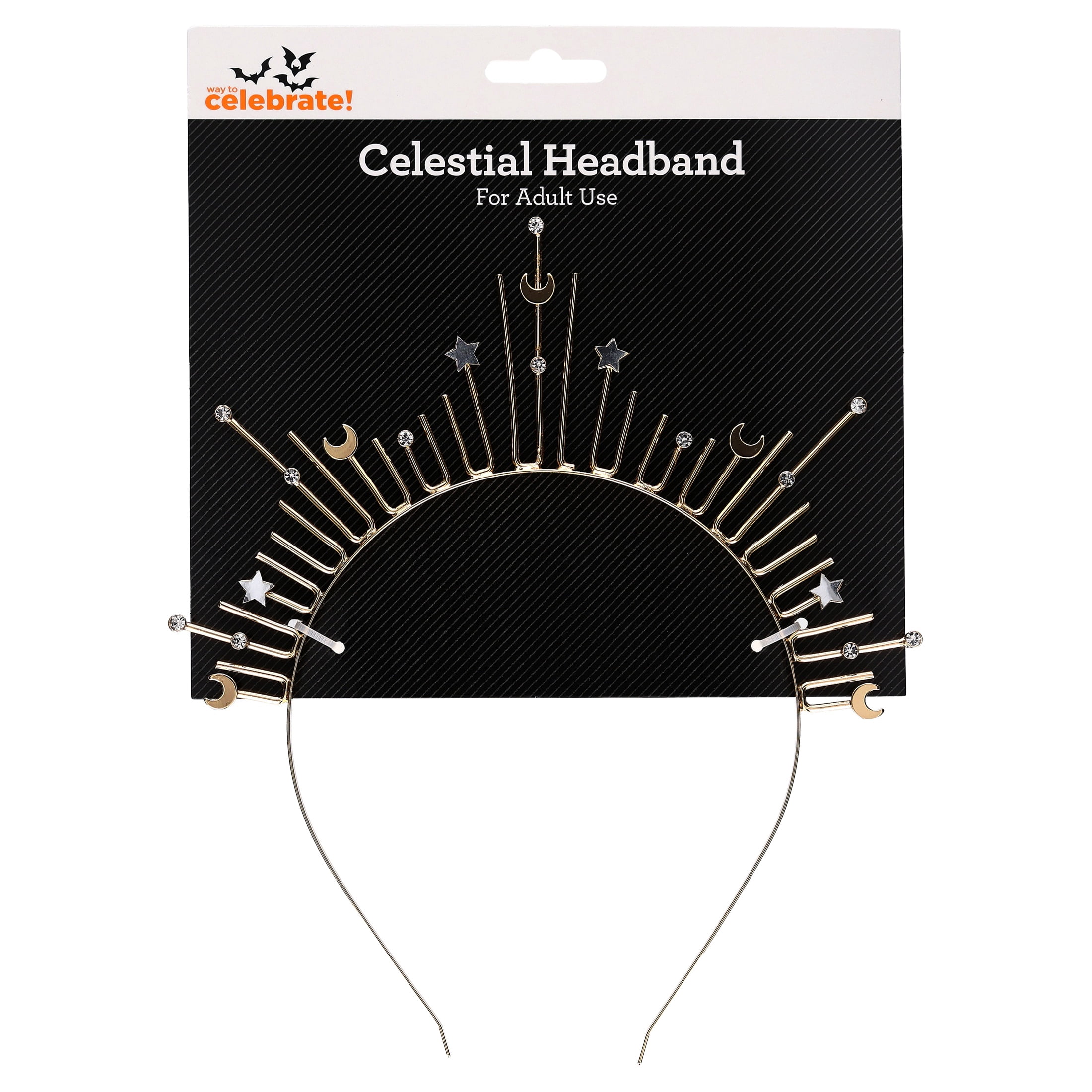 Celestial Headband Costume Accessory for Adults, Gold, Halloween by Way To Celebrate
