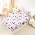 thumbnail image 4 of Erosebridal Cute Bow Knot Twin Sheet Sets For Girl,Football Sport Games Ball Theme Kids Bedding 3 Pieces, 4 of 6