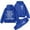 Blue, variant on 2 Piece Sets for Women Letter Printed Hooded with Solid Sweatpant Sports Set Loose Casual Tracksuit Workout Set