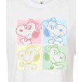 thumbnail image 3 of Peanuts - Belle Pastel Grid Juniors Cropped Graphic T-Shirt, 3 of 6