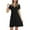 Black, variant on Babysbule Women's Summer Dresses Fashion Women Summer Casual V-Neck Solid Short Sleeve Fold Mini Dress