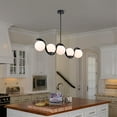 thumbnail image 5 of Fenix 38 in. 5-Light Indoor Matte Black Finish Chandelier with Light Kit, 5 of 5