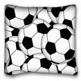 thumbnail image 1 of RYLABLUE Football Soccer Ball Collage 50% 50% Pillowcase Size 18x18 Inches Two Side Print, 1 of 1