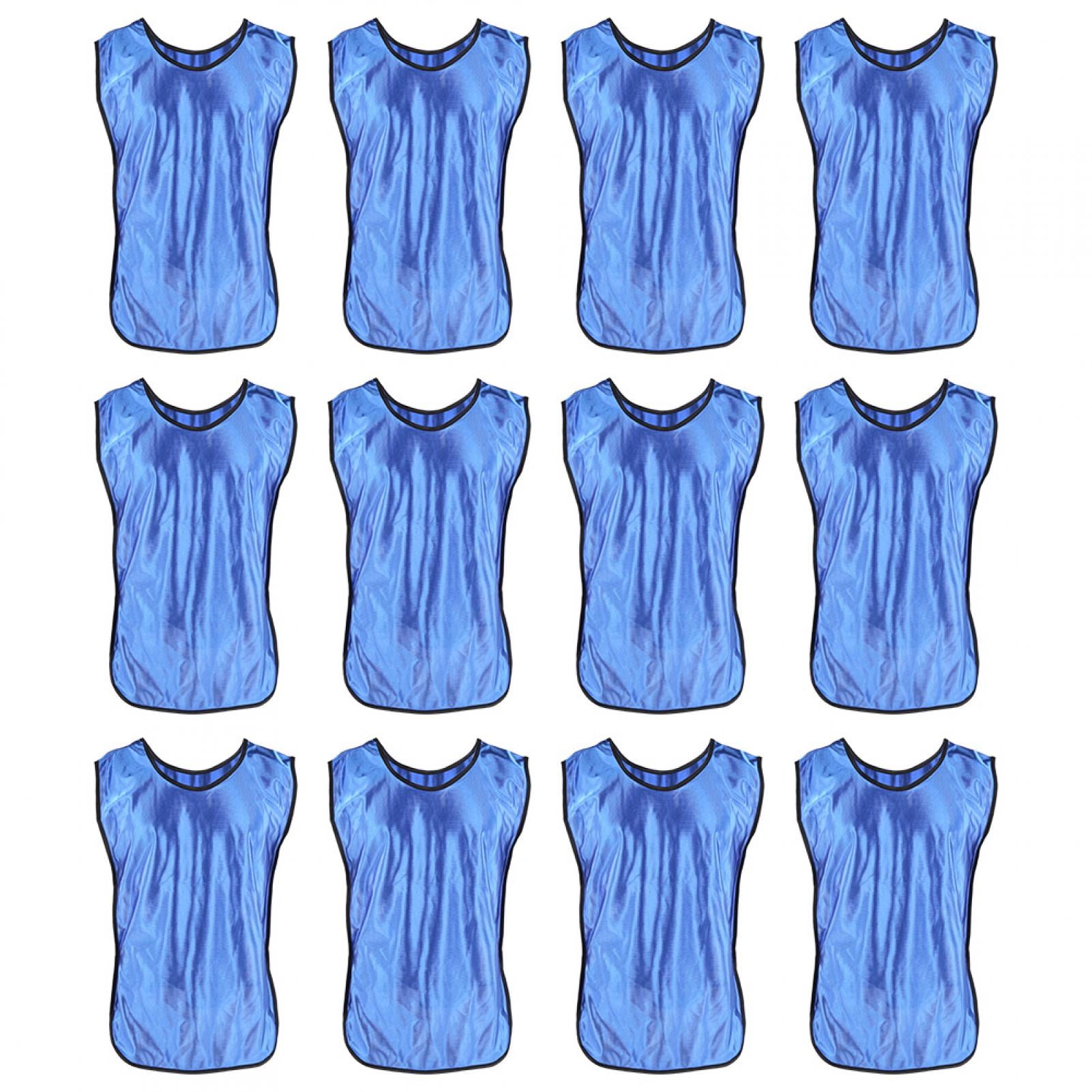 12pcs Adult Training Vest Practice Pinnies Free Size for Football Basketball 