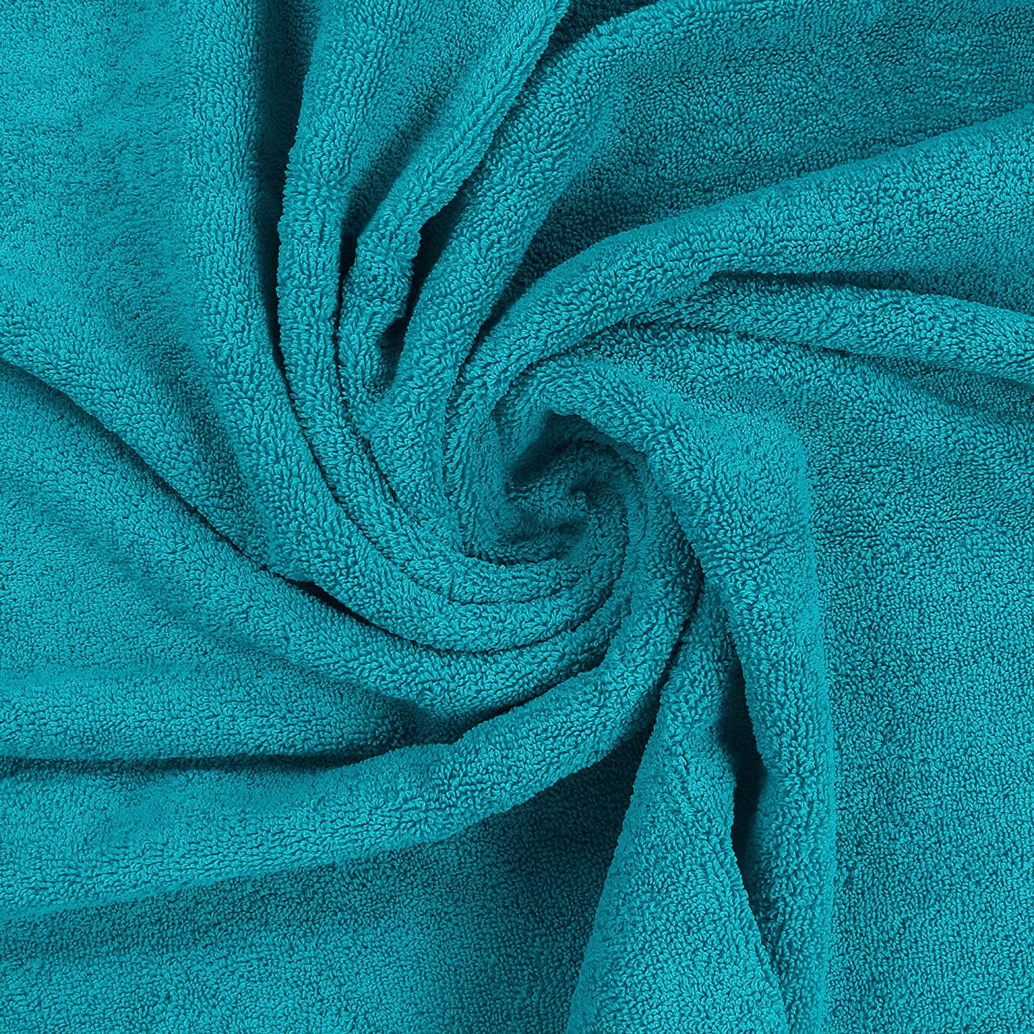 8-Piece Premium Towel Set, 2 Bath Towels, 2 Hand Towels, and 4 Wash Cloths, 600 GSM 100% Ring Spun Cotton Highly Absorbent Towels for Bathroom, Gym, Hotel, and Spa (Teal)