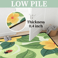 thumbnail image 4 of CURLYOOT Spring Rug for Living Room Bedroom, 4x6 Ft Washable Area Rug, Non Slip Rugs for Entryway, Ladybugs Large Carpet for Indoor Dining Room, 4 of 7