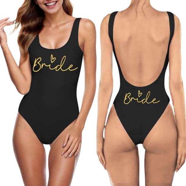 MKLEKYY Trajes De Baño Hombre Natacion Women Fashion Letter Print Piece Swimsuit Sexy Bikini Swimwear Bathing Sleeveless Backless Swimsuit 2587