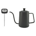 thumbnail image 1 of Hervidor de café con cuello de cisne, hervidor de café de acero inoxidable de 600 ml con termómetro, tetera con cuello de cisne, características de vanguardia, 1 of 8