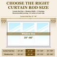 thumbnail image 6 of Heavy Duty Adjustable Curtain Rods for Windows, 1-Inch Diameter Curtain Rod, 32-96 Inches (Bright gold), 6 of 7