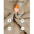 thumbnail image 3 of Women's Fluzzy Sherpa Fleece Pajamas Warm Pullover Lapel Sleepwear Sets, 3 of 7
