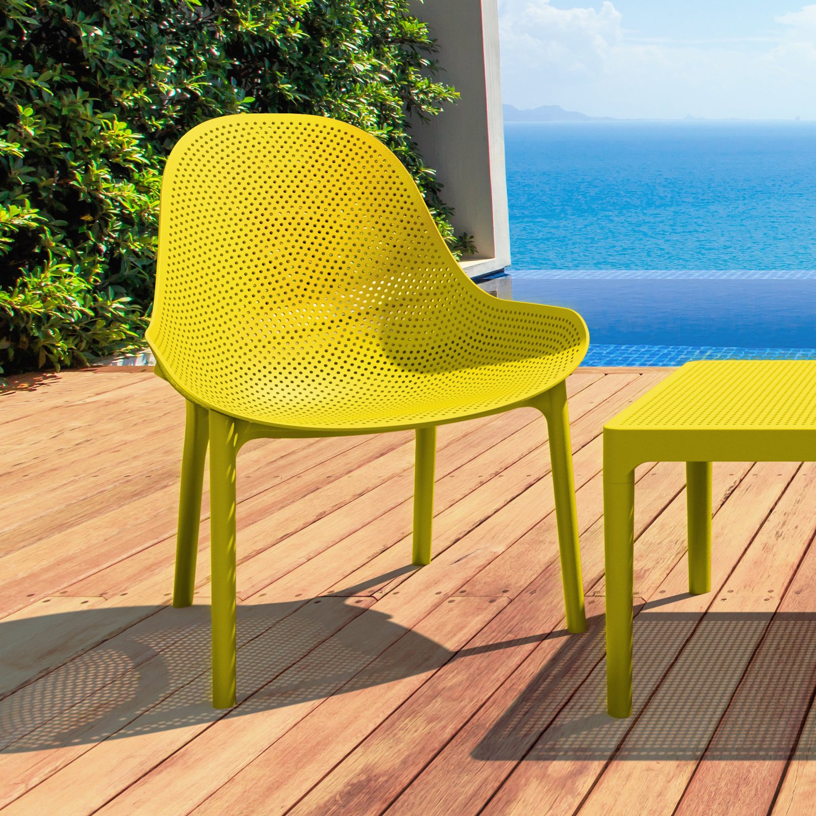 Compamia Sky Patio Chair in Yellow - image 3 of 11