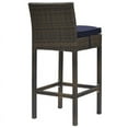 thumbnail image 3 of Home Square 30"" Patio Bar Stool in Brown and Navy - Set of 3, 3 of 4
