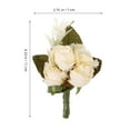 thumbnail image 2 of Boutonniere for Men Wedding Bouquet Bridal Corsage Bridegroom, 2 of 8