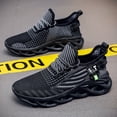 thumbnail image 5 of Plus Size Mens Shock Absorbing Blade Type Running Shoes - Breathable, Non-Slip, Lace Up, EVA Insole, Geometric Pattern, Round Toe, Fabric Upper - Ideal for Jogging, Walking, Fall, Spring, Summer Seaso, 5 of 5