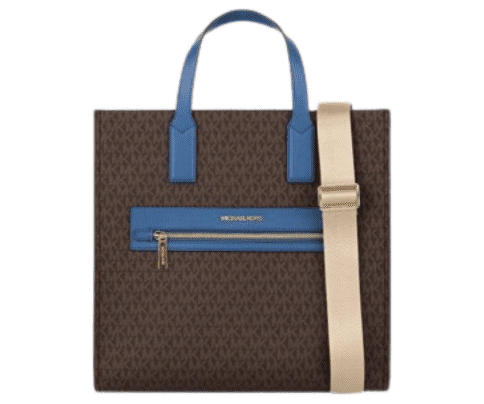 Michael+Kors+Kenly+Kenly+Large+Graphic+Logo+Tote+Bag+-+Optic+White for sale  online