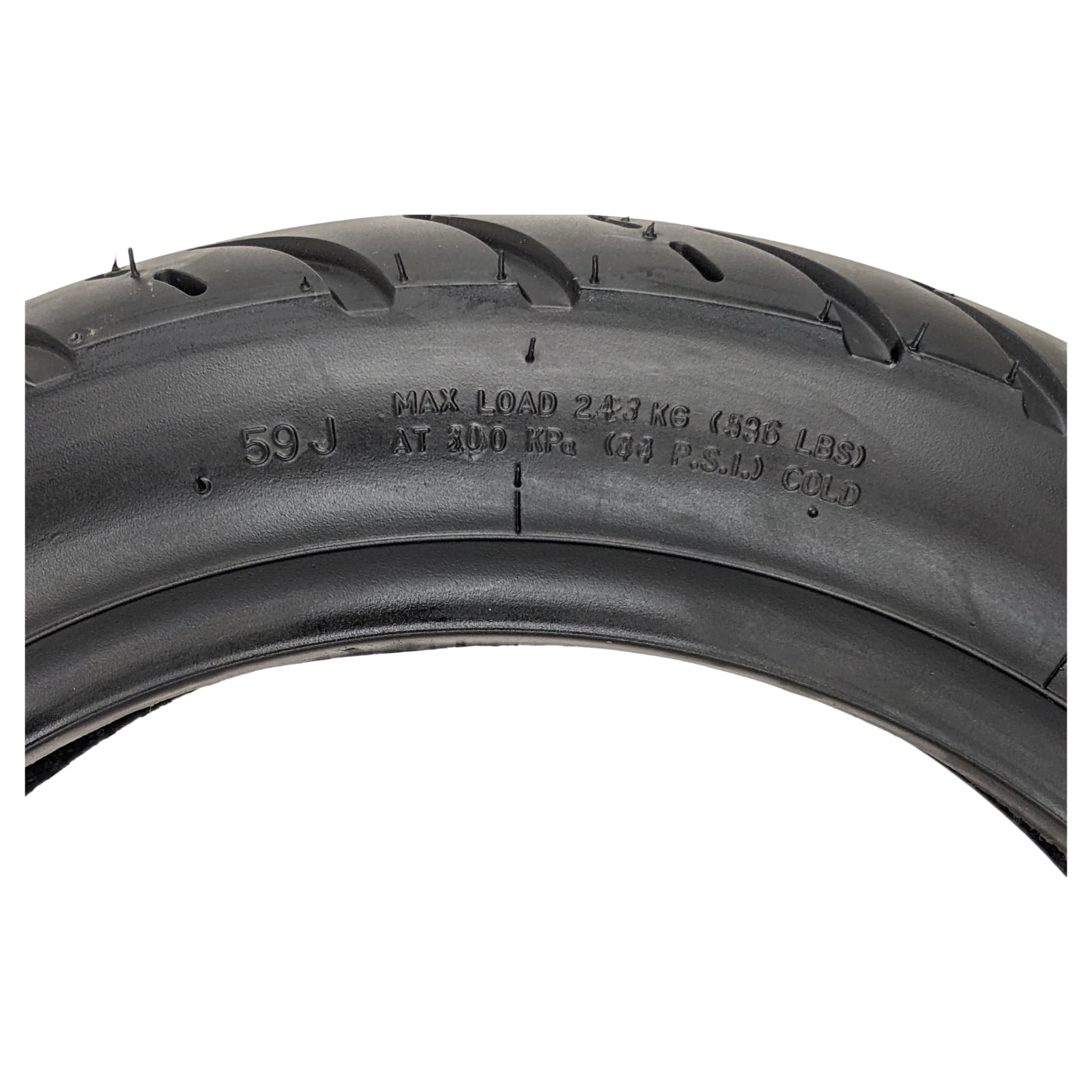 90/90-12 Tubeless Front or Rear Street Tread Scooter Tire - 12 Inch Rim - Suitable for TVS Jupiter, Hero Electric Optima HX/Photon HX
