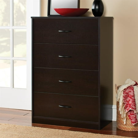 Mainstays 4-Drawer Dresser, Espresso (Best 6 Drawer Dresser)