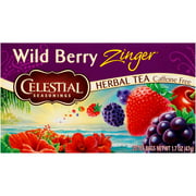 Celestial Seasonings Wild Berry Zinger Herbal Tea, 20 Ct Tea Bags