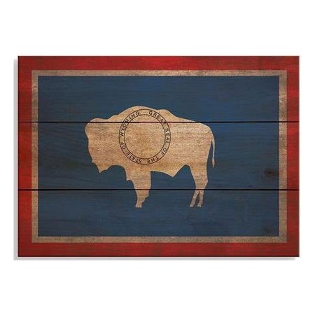 UPC: 0042907093938 | Wile E. Wood FLWY-1511 15 x 11 in. Wyoming State Flag Wood Art