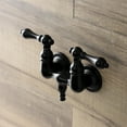 thumbnail image 2 of Kingston Brass AE31T0 Aqua Vintage 3-3/8 Inch Wall Mount Tub Faucet, Matte Black, 2 of 3
