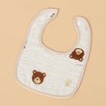 thumbnail image 1 of Toalla de saliva para bebés de gasa de algodón de seis capas, babero absorbente suave agrandado en forma de U para niños, 1 of 1