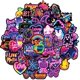 thumbnail image 2 of Paquete de pegatinas de neón dibujadas a mano, 50 unidades, morado oscuro y B, 2 of 2
