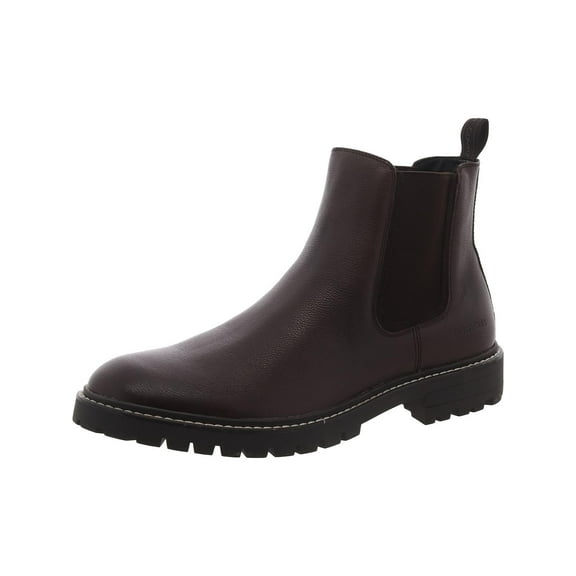 Calvin Klein Mens Letrel Leather Chelsea Boots