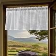 thumbnail image 2 of 1 Panels Kitchen Curtains Short Tier Curtain, Farmhouse Small Cafe Curtain, Light Filtering Short Window Curtains for Bathroom Basement, 2 of 6