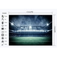 thumbnail image 2 of ABPHOTO Polyester 7x5ft Football Field Backdrop Stadium Backdrops Shining Stage Lights Interior Green Grass Meadow Photography Background for Boys Kids Sports Match School Game Photo Studio Props, 2 of 3