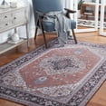 thumbnail image 3 of SAFAVIEH Tucson Drew Traditional Machine Washable Area Rug, 3' x 5', Rust/Navy, 3 of 9