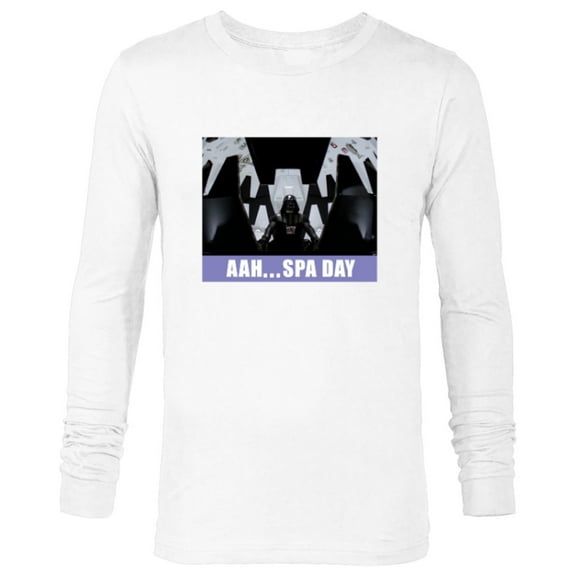 Star Wars Darth Vader Meditation Chamber “Aah…Spa Day” Funny - Long Sleeve T-Shirt for Men - Customized-White