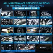 Foxwell NT510 Elite Car Scanner Bidirectional Control Test Diagnostic Tool OBDII Code Reader OBD2 Scanner Full System Full Maintenance Reset Automotive Scanner for All Cars EOBD OBD Scanner, BMW