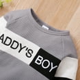 thumbnail image 4 of 2T Baby Boys Outfit 3T Boys 2PCS Fall Winter Clothing Set Letter Print Round Neck Toddler Boys Long Sleeve Top Pants Set Gray, 4 of 6