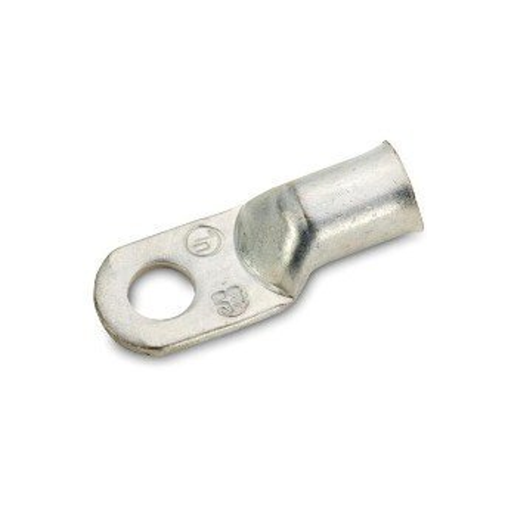 Crimp Supply 4 AWG Tinned Seamless Marine Lugs, 3/8" Post, 100 Pack