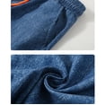 thumbnail image 4 of Mifsaly Mens Washed Denim Look Shorts 5 inch Drawstring Elastic Waist Lounge Shorts Lightweight Baggy Casual Summer Clothes Light Blue,M, 4 of 5