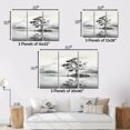 thumbnail image 4 of Designart Grey Traditional Gold framed wall art, Tree Gold framed wall art, Grey White Minimalism Tree Ink euphony I , Trees framed wall art decor, 44x34 inches Gold Frame, 4 of 5