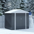 thumbnail image 3 of Devoko 6×8 ft.Patio Metal Shed, Lockable Garden Shed for Outdoor Backyard Patio Storage, 3 of 7
