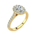 thumbnail image 2 of SuperJeweler 1 Carat Oval Shape Halo Diamond Engagement Ring in 14 Karat Yellow Gold For Women, 2 of 6