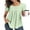 Light Green, variant on JuneFish Women's Tops Summer Sleeve Shirts Eyelet T Shirt Hollow Casual Blouse