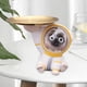 thumbnail image 3 of Bandeja de almacenamiento con estatua de astronauta de estilo nórdico, plato de dulces de resina para perros para sala de estar Blanco, 3 of 7