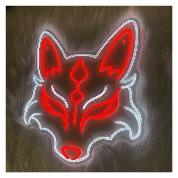 Letrero De Neón De Zorro Para Salas De Juegos, Dormitorios, Lugares De Fiesta, Bares, Decoración Personalizada De Pared Con Regulable, 39cm X 42cm