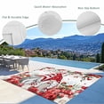 thumbnail image 3 of Red Floral Valentine's Day Outdoor Rug for Patio/Deck/Porch, Non-Slip Large Area Rug 6 x 9 Ft, Gnomes Botanical Gifts Farmhouse Indoor Outdoor Rugs Washable Area Rugs, Camping Rug Carpet Runner, 3 of 8