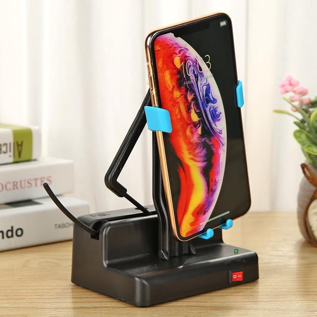 Decoración Eléctrico Phone Swing Automatic Shake Motion Brush Step Wiggler con cable USB (azul) Tmvgtek Original