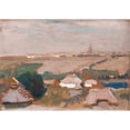 thumbnail image 2 of Jan Stanislawski 18x14 Black Ornate Wood Framed Double Matted Museum Art Print Titled - Ukrainian Village (1903), 2 of 5