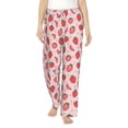thumbnail image 2 of Lsque Strawberry Print Women's Pajama Pants, Lounge Pant - Comfortable Home Wear,Elastic Waistband, Stylish Design-Large, 2 of 9