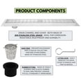 thumbnail image 4 of SereneDrains 304 Stainless Steel Side Outlet Linear Offset Shower Drain Brushed Nickel Long Shower Drain Kit Hair Catcher Strainer Grate Cover Bathroom Floor Insert, 4 of 10