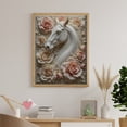thumbnail image 6 of Diamond Art Kit for Adults, Elegant Horse Roses Carving Art Diamond Painting for Adults Beginners, 5D DIY Diamond Art Painting Kits, Colorful Diamond Painting Craft for Home Decor 12x16, 6 of 7