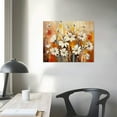 thumbnail image 3 of WERPE Wildflowers Canvas Wall Art White Daisy Flowers Canvas Pictures Orange Yellow Floral Landscape Painting Artwork Decor for Living Room Bedroom Kitchen Home Office Decor Framed, 3 of 4