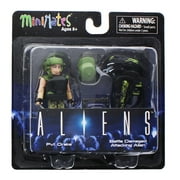 Aliens Pvt. Drake & Battle Damaged Attacking Alien 2-Pack Series 1 Minimates